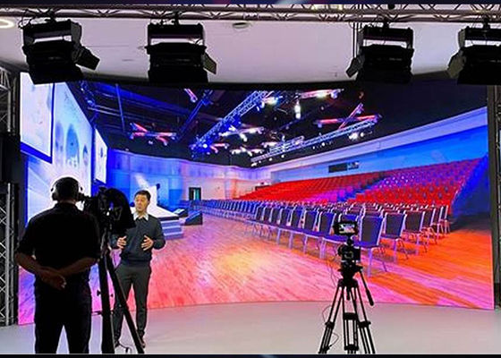 7680Hz การสร้างภาพเสมือนจริงสตูดิโอน้ำหนักเบา XR Hd Led Video Wall P1.95 P2.6 P2.5