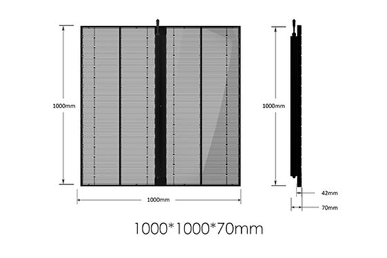 ความสว่างสูงในร่มกลางแจ้ง SMD P2.84 P20 ตาข่ายวิดีโอผนังกระจกสีเต็มรูปแบบ