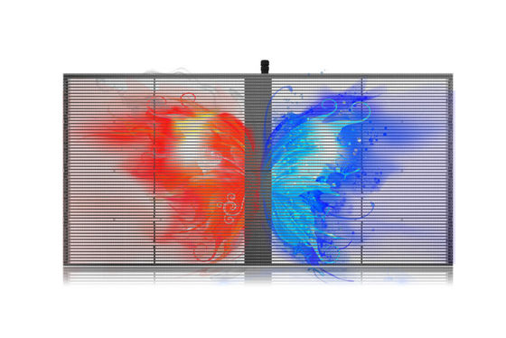 ความสว่างสูงในร่มกลางแจ้ง SMD P2.84 P20 ตาข่ายวิดีโอผนังกระจกสีเต็มรูปแบบ