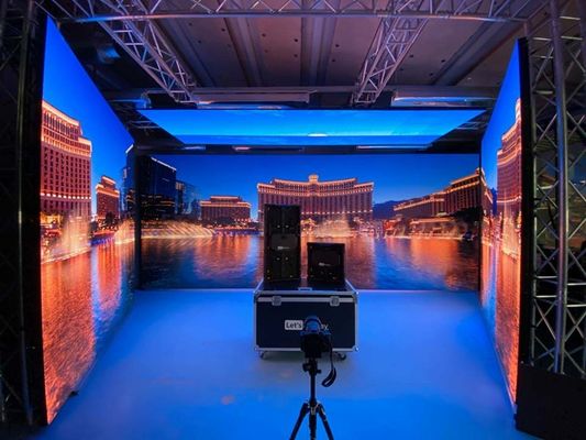 P1.95 P2.5 P2.6 การผลิตเสมือนจริง Xr หน้าจอ LED 7680hz Film Studios 3d Immersive