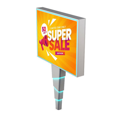 การติดตั้งง่าย 8000nits IP65 p6 สแตนเลสภายนอก LED บอร์ดโฆษณาป้ายโฆษณาดิจิตอล