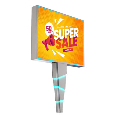 การติดตั้งง่าย 8000nits IP65 p6 สแตนเลสภายนอก LED บอร์ดโฆษณาป้ายโฆษณาดิจิตอล