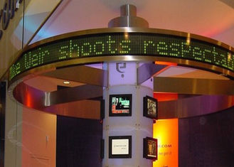 Bank / Shop การเลื่อนจอแสดงผล LED สีเต็ม กลางแจ้ง P10mm, DIP HD จอใหญ่