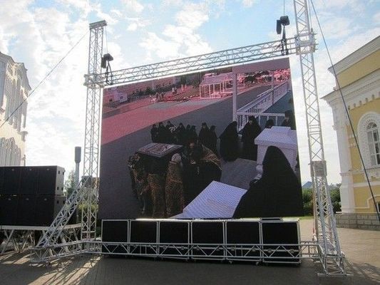 ให้เช่าความสว่างสูงหน้าจอ LED กันน้ำกำแพงวิดีโอในร่มกันน้ำ RGB SMD 3 In 1