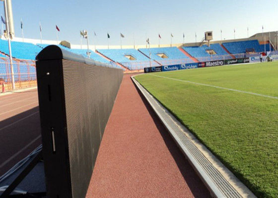 จอ LED กลางแจ้งป้ายโฆษณาอิเล็กทรอนิกส์ปริมณฑลฟุตบอล LED โปรแกรมได้