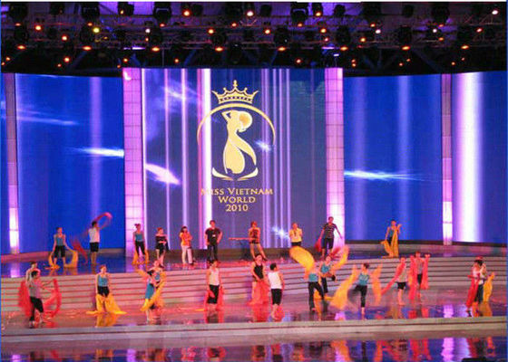 1R1G1B P6 HD LED กำแพงวิดีโอ ให้เช่าจอพื้นหลังเวที RGB สีแบบสมบูรณ์