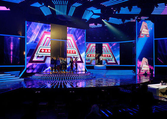 P6 ผนังพื้นหลังไฟ LED จอสี LED เช่าร่ม