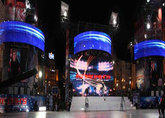 หน้าจอ LED ความละเอียดสูงยืดหยุ่นได้สีมุมมองกว้าง 12 มม