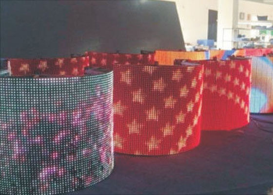 อัตราการรีเฟรชที่ยืดหยุ่นสูงจอ LED ดิ้น กำแพงวิดีโอ ผนัง ที่มีการควบคุม WIFI