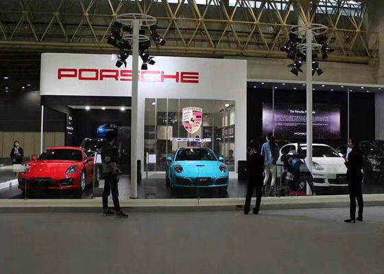 น้ำหนักเบาโปร่งใส LED ผนังวิดีโอโฆษณากระจกหน้าจอแสดงผล LED