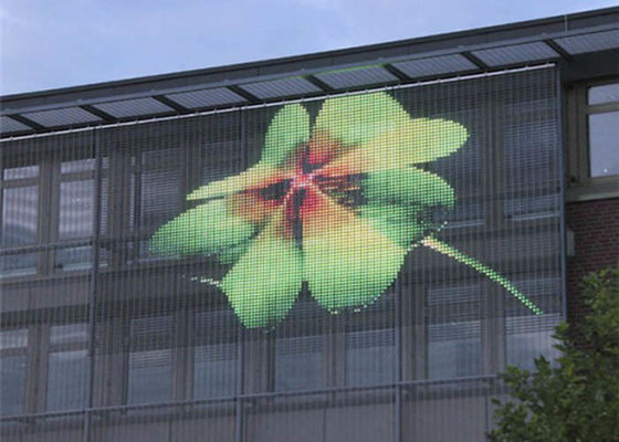 ความสว่างสูงกลางแจ้งหน้าจอแสดงผล LED แบบโปร่งใสตู้ 500 มม. X 1000 มม