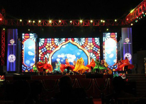 ม่าน SMD P4 จอแสดงผล LED แบบ สีเต็ม กันน้ำวิดีโอโฆษณาติดผนัง