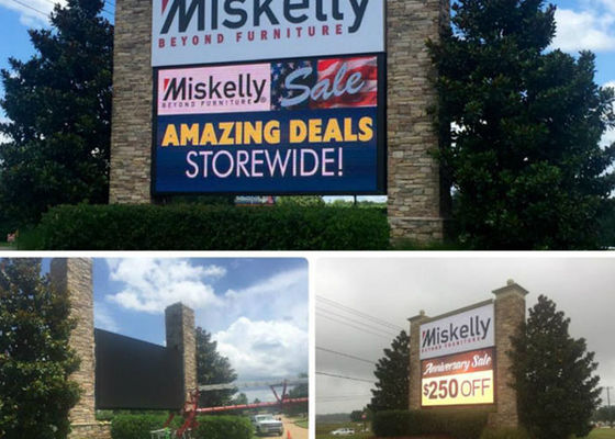 IP65 RGB ป้ายโฆษณากลางแจ้งแบบ LED ป้าย P20 สีเต็ม LED แสดง สำหรับโรงเรียน