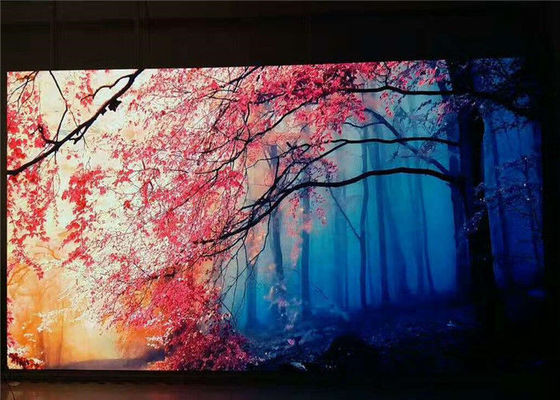 จอแสดงผล LED พิกเซลขนาดเล็กน้ำหนักเบากำแพงวิดีโอขั้นตอนการค้า P1.667