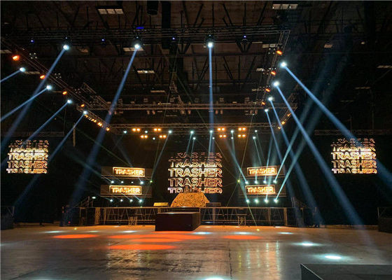 จอแสดงผล LED สีเต็ม แบบติดผนังภายในอาคารในเชิงพาณิชย์ P4.8 สำหรับให้เช่าที่มีน้ำหนักเบา