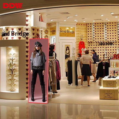 โฆษณาวิดีโอดิจิตอล LED กระจกหน้าจอแบบพกพาบางเฉียบในร่ม P1.75 P2 P2.5