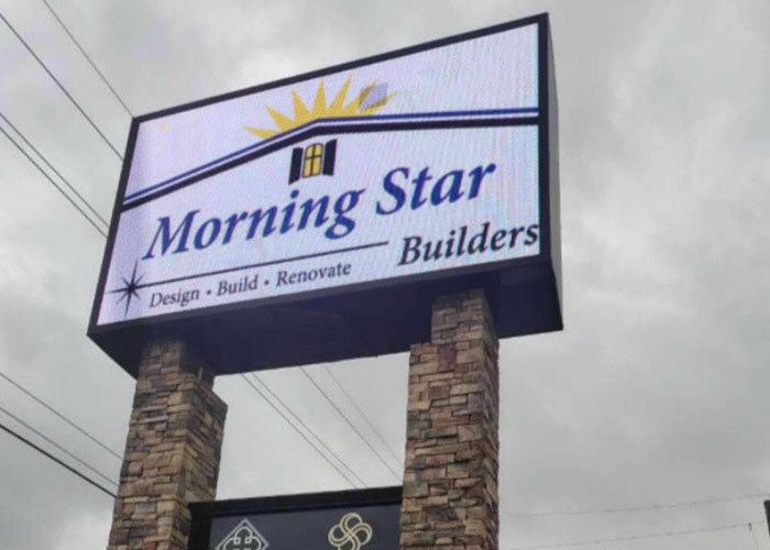 โฆษณาหน้าจอแสดงผล LED กลางแจ้ง P6 บริการติดตั้งด้านหน้า / ด้านหลังคงที่