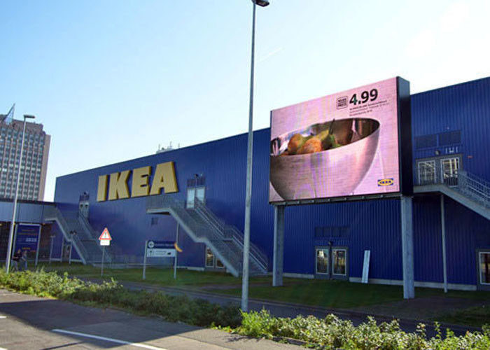 บริการความสว่างสูงด้านหน้า LED สัญญาณสีเต็มรูปแบบหน้าจอ LED P10 กลางแจ้งขนาดใหญ่